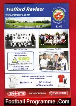 Trafford v FC United Of Manchester 2014 - football programme