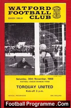 Watford v Torquay United 1968
