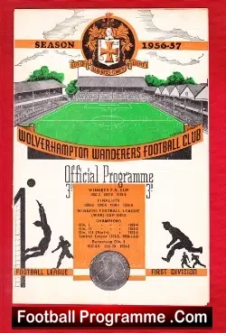 Wolves Wolverhampton v Manchester United 1957