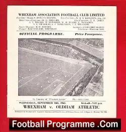 Wrexham v Oldham Athletic 1963 - football programme