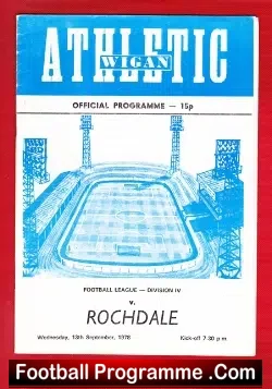 Wrexham v Rochdale 1978 - football programme