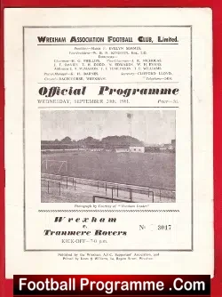 Wrexham v Tranmere Rovers 1961