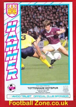West Ham United v Tottenham 1986