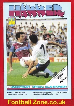 West Ham United v Tottenham 1983