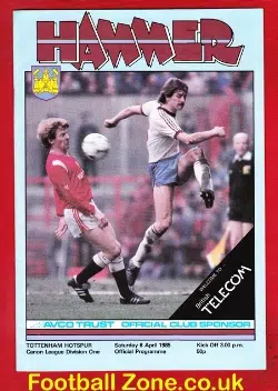 West Ham United v Tottenham 1985