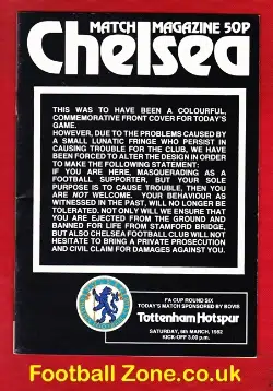Chelsea v Tottenham 1982