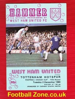 West Ham United v Tottenham 1980