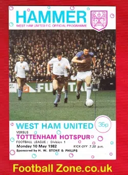 West Ham United v Tottenham 1982
