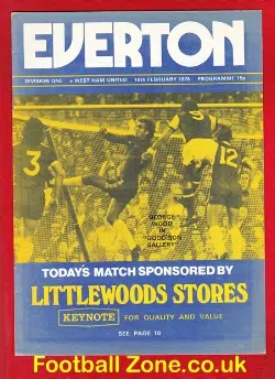 Everton v West Ham United 1978