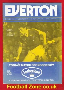 Everton v Leicester City 1978