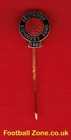Ice Hockey Pin Badge Germany DEB Deutsche Eishockey Bund 1980