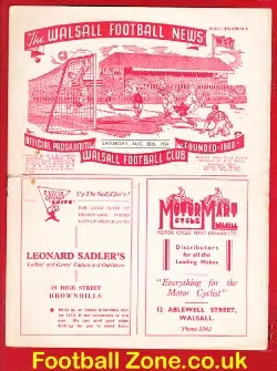 Walsall v Gillingham 1954