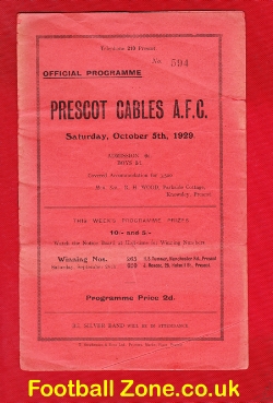 Prescot Cables v Bootle Celtic 1929 + Fleetwood Lancashire 20s