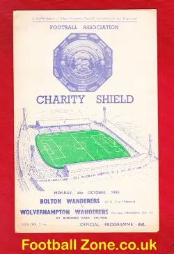 Bolton Wanderers v Wolves 1958 - Charity Shield Match Programme