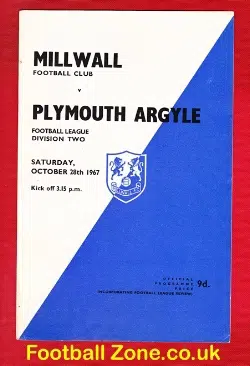 Millwall v Plymouth Argyle 1967