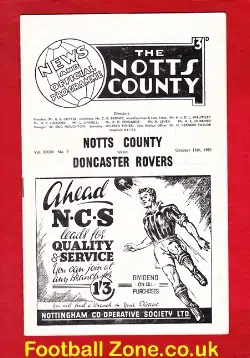 Notts County v Doncaster Rovers 1951