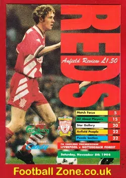 Liverpool v Nottingham Forest 1994 - Autograph Nigel Clough