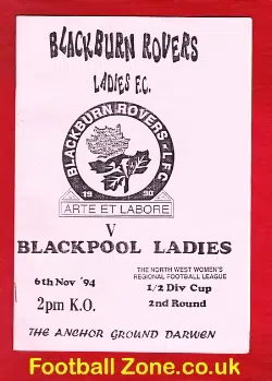 Blackburn Rovers Ladies v Blackpool 1994 - Womens Football Match
