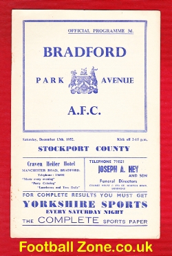 Bradford Park Avenue v Stockport County 1952