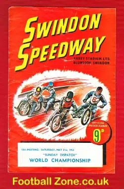 Swindon Speedway Championship Of The World 1952