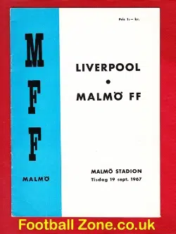 Malmo v Liverpool 1967 - Swedish Team Fairs Cup Match