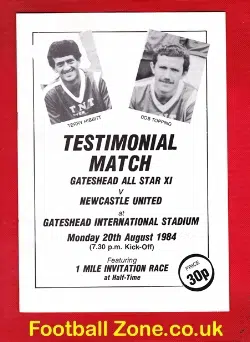 Terry Hibbitt Bob Topping Testimonial Benefit Match Gateshead