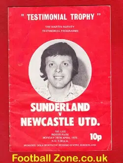 Martin Harvey Testimonial Benefit Match Sunderland 1975