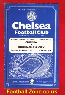 Chelsea v Birmingham City 1961