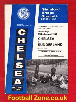 Chelsea v Sunderland 1964 - Plus Official Handbook