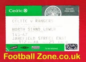 Glasgow Celtic v Glasgow Rangers 2005 - Football Ticket
