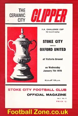 Stoke City v Oxford United 1970 - FA Cup