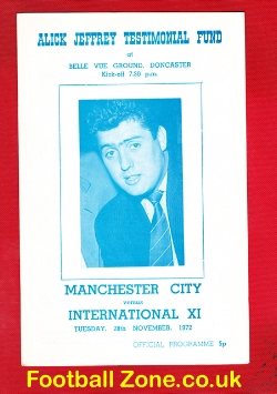 Alick Jeffrey Testimonial Benefit Match Manchester City 1972