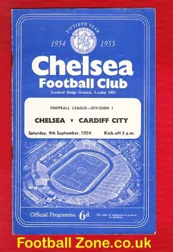 Chelsea v Cardiff City 1954 – Champions Season 54/55