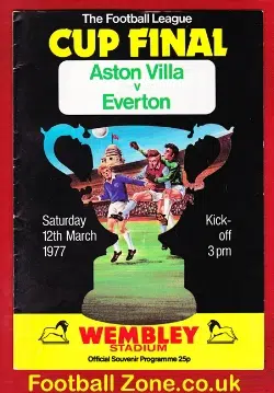 Everton v Aston Villa 1977 – LG Cup Final Wembley