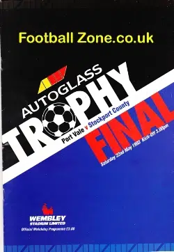 Stockport County v Port Vale 1993 - Auto Glass Trophy Final