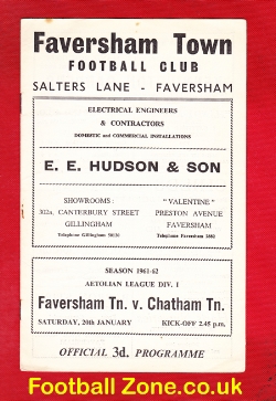Faversham v Chatham Town 1962 – Aetolian League