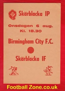 Skarblacka v Birmingham City 1980 - Friendly Match Sweden