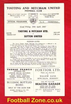 Tooting Mitcham United v Sutton United 1957