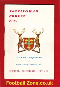 Nottingham Forest Football Club Official Handbook 1961 - 1962