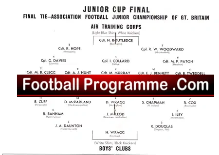 Air Corp v Boys 1953 – Junior Championship Cup Final Wembley