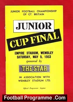 Air Corp v Boys 1953 – Junior Championship Cup Final Wembley