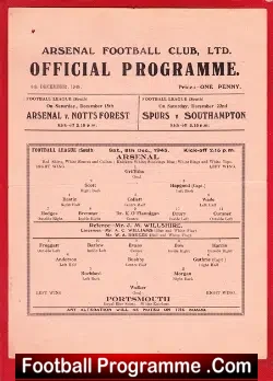 Arsenal v Portsmouth 1945 – War League South