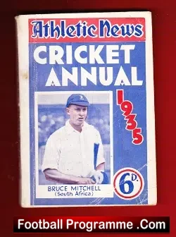 Athletic News Cricket Annual Book 1935 - sports memorabilia