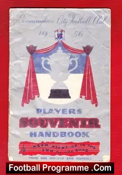 Birmingham City Players Souvenir Handbook FAC Multi Signed 1956 - football memorabilia