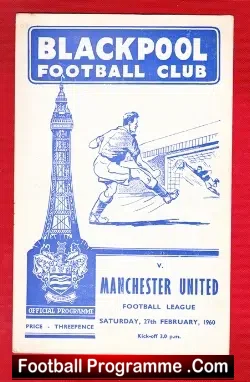 Blackpool v Manchester United 1960 - football programme