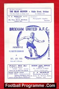 Brixham United v Plymouth Command 1960 – Army