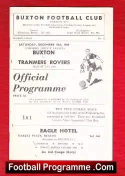 Buxton v Tranmere Rovers 1960 – Cheshire County League