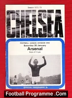 Chelsea v Arsenal 1973 - football programme