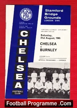 Chelsea v Burnley 1965 - football programme