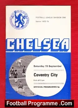 Chelsea v Coventry City 1973 - football programme